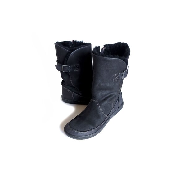 Birkenstock Boots 39 | Size 8 Woodbury SHEARLING Boots Black 39 REG - Picture 1 of 9